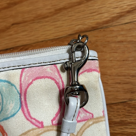 Coach Signature Hampton Multicolor Wristlet - Picture 9 of 11